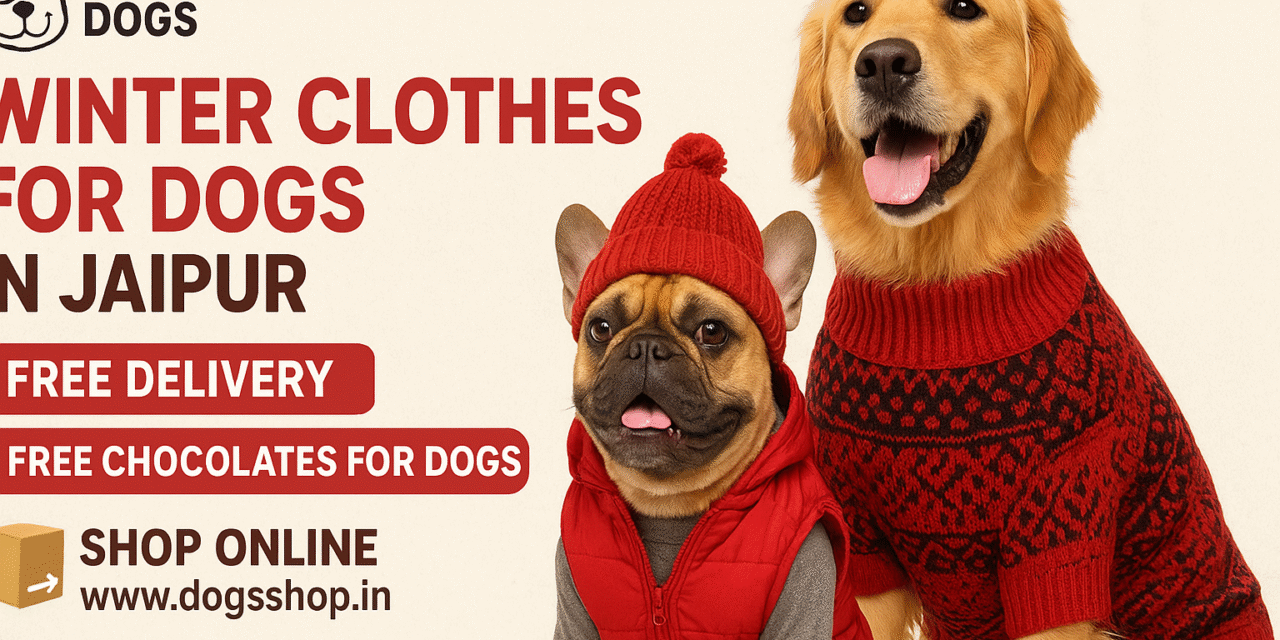 🐾 Best Winter Clothes for Dogs in Jaipur – Keep Your Furry Friend Warm with Naughty Dogs 🧣